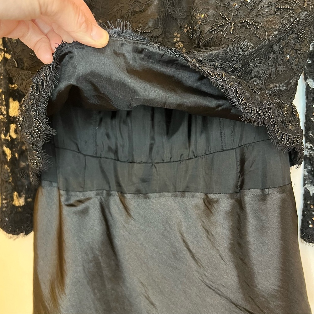 JOVANI Beaded Lace Gown Dress Mother Bride Evening Formal Black Tie Size 14 - Picture 10 of 10